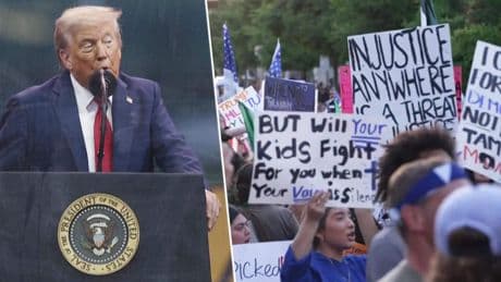 Tanks, militairen en protesten: zo verliep militaire parade Donald Trump