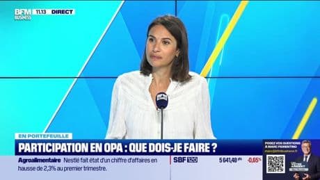 En portefeuille : Participation en OPA, que dois-je faire ? - 24/04