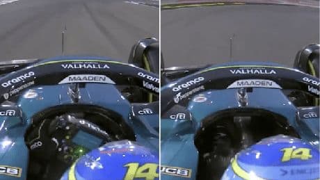 Terrifying moment F1 star’s steering wheel falls off during Bahrain Grand Prix practice