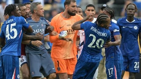 Luis Enrique 'hits Joao Pedro' amid Chelsea celebrations as fight breaks out after Club World Cup final