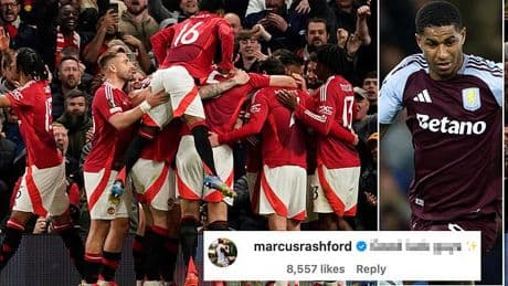 Marcus Rashford sends three-word message to Man United team-mates ahead of Europa League final as the England star's Old Trafford future remains up in the air