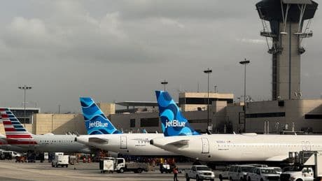 Cabin crew put out a fire after a portable charger caught alight on a flight from Florida to the Bahamas