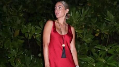 Frankie Bridge hails her red satin midi the ‘best holiday dress’ from her tropical getaway