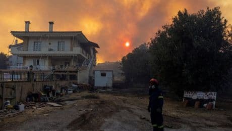 British tourists in Greece face new wildfire threat amid 44°C heatwave