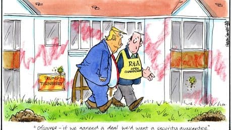 Camley's Cartoon on Trump's Turnberry hopes