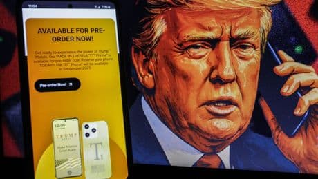 Sneakers, bibles, parfums… et smartphone : Donald Trump a-t-il trouvé sa nouvelle machine à cash ?