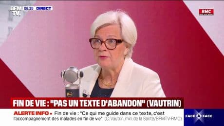Projet de loi sur l'aide à mourir: "C'est un processus irréversible (...) c'est la clé de l'amendement", souligne Catherine Vautrin