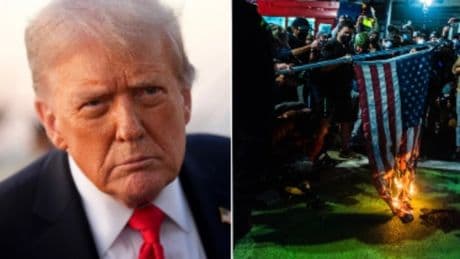 Trump hints at how he could arrest flag burners despite free speech protections
