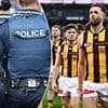 Shocking violence from Hawthorn supporters caught on camera in the wake of big loss to Collingwood at the MCG