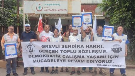 Adana'da sağlık emekçileri toplu sözleşme taleplerini açıkladı: Eziyet yönetmeliği geri çekilsin