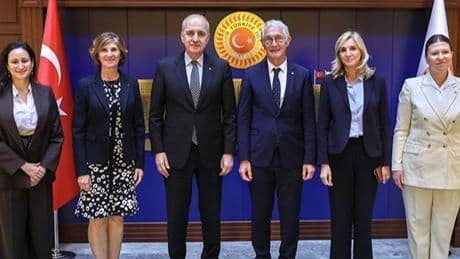 TBMM Başkanı Kurtulmuş, Fransa-Türkiye Parlamentolar Arası Dostluk Grubu Başkanı'nı kabul etti
