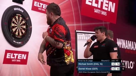 ‘There’s no excuses but my head is fried’ – Moment Michael Smith BREAKS dartboard in anger as he issues public apology