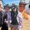Matty Healy's mother Denise Welch grins alongside pop megastar Charli XCX at Glastonbury ahead of her son's divisive headlining set with The 1975
