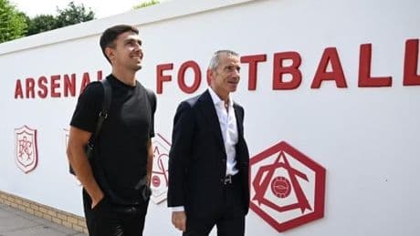 Las primeras horas de Martín Zubimendi como jugador del Arsenal, en imágenes