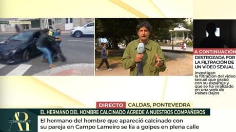 El hermano del presunto maltratador encontrado muerto junto a su pareja en Galicia agrede a un equipo de &#039;Vamos a ver&#039;