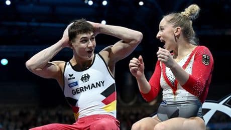 Neuer Wettbewerb: Bei Premiere: Turn-Duo Eder/Schönmaier gewinnt EM-Gold