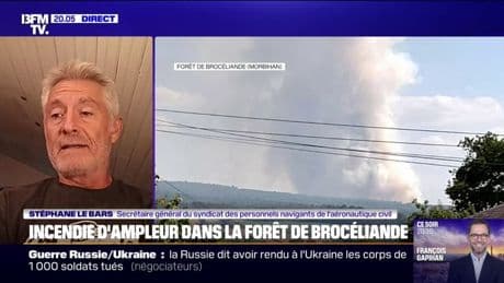 Brocéliande: "La nuit va être compliquée pour les pompiers", annonce le secrétaire général du syndicat des personnels navigants de l'aéronautique civil