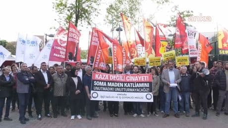 Soma Katliamında hayatını kaybeden işçiler Ankara'da anıldı