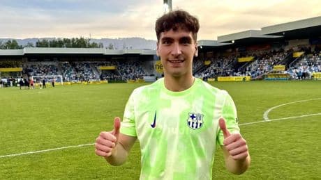 Diego Percan reaparece en el Barça Atlètic tras un año de baja a tiempo de intentar ser el héroe