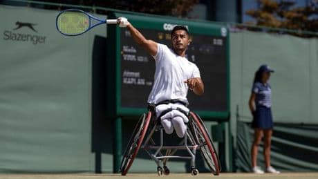 Wimbledon'da yarı finale yükselen Ahmet Kaplan, Niels Vink'e yenildi