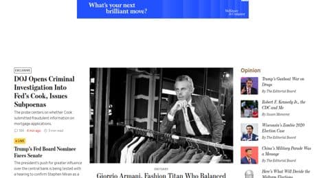 Dalla Tass alla Cnn la morte dello stilista sui siti internazionali