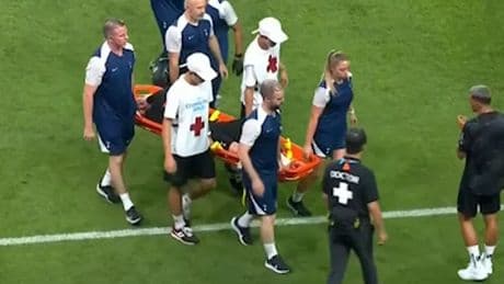 James Maddison taken off on stretcher as Spurs suffer huge injury blow before new season