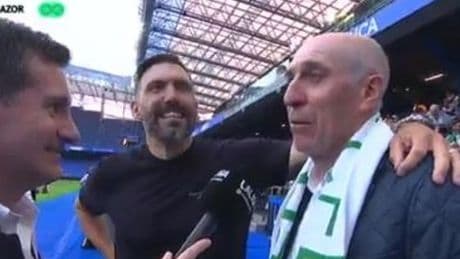 La emoción de Eder Sarabia y su padre tras conseguir el ascenso del Elche