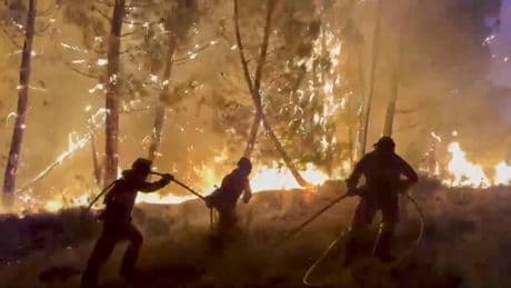 Los militares heridos de la UME en el incendio de Yeres evolucionan favorablemente