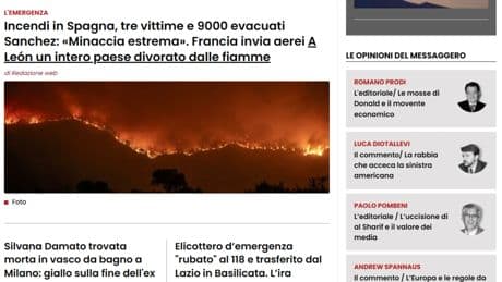 Los incendios en España llegan a las portadas de la prensa internacional por el "azote" del fuego