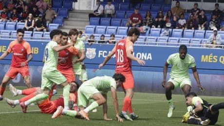 El Barça Atlètic pierde ante el Andorra y la salvación es ya una quimera
