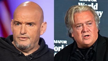 Democrat John Fetterman spotted dining with Trump strategist Bannon at MAGA hotspot ...on the senator’s wedding anniversary