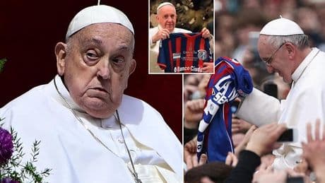 Pope Francis' favourite football team pays heartfelt tribute to catholic Pontiff with emotional statement following his death aged 88