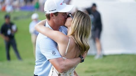 Ben Griffin kisses fiancée after career-milestone PGA Tour win: ‘Just a dream’