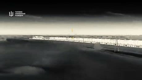 Heartstopping drone footage shows Ukrainian assault on Russian war train leaving it a burning wreck