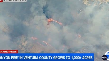 Rapidly spreading brush fire forces evacuations north of Los Angeles