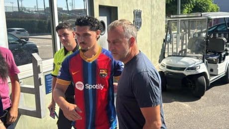 Hansi Flick, ‘madrugador’ en el primer día de entrenamientos