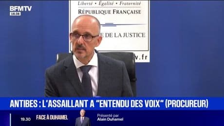 Attaque au couteau à Antibes: le procureur de Grasse évoque une "détermination manifeste" et un "discours confus" du suspect lors des faits