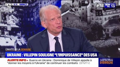 Guerre en Ukraine: "Mettons l'Amérique de Donald Trump devant ses responsabilités, c'est-à-dire son impuissance", déclare Dominique De Villepin