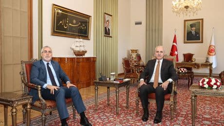 TBMM Başkanı Kurtulmuş, Bakan Işıkhan'ı kabul etti