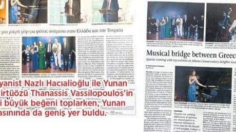 ‘Müzik köprüsü’ Yunan basınında