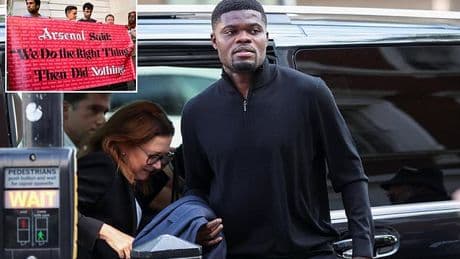 Former Arsenal star Thomas Partey is granted bail after being met by protests at court hearing over five rape charges against two women