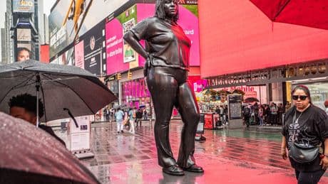 Times Square Sculpture Prompts Racist Backlash. To Some, That’s the Point.