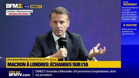 IA: face aux États-Unis, Emmanuel Macron défend un "grand programme" alliant France et Royaume-Uni