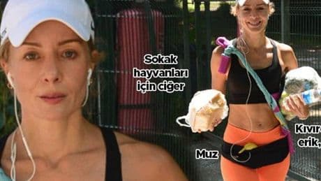 Bade İşçil spor sonrası markete uğradı