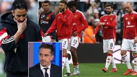 Gary Neville reveals Manchester United's 'biggest problem' as he tears into his former side after their woeful 4-1 defeat by Newcastle