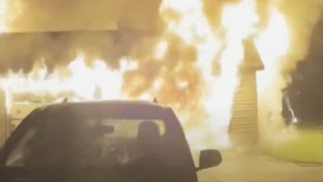 Moment teens returning home from junior prom help rescue family from raging house fire