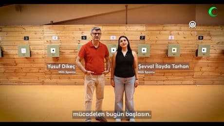 Milli sporcularla bağımsızlık vurgusu: Yeşilay'dan 19 Mayıs'a özel Yusuf Dikeç ve Şevval İlayda Tarhanlı video