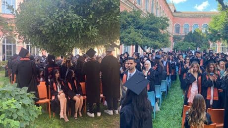 İTÜ mezuniyetinde dekan konuşurken öğrenciler kürsüye sırtını döndü