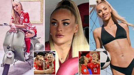 Why 'World's sexiest footballer' Alisha Lehmann's now has a bodyguard at Women's Euros, as she faces online hate over glam looks on the bench