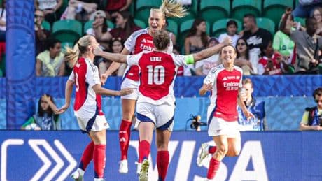 Arsenal Women win Champions League as ex-star almost brought to tears on punditry duty